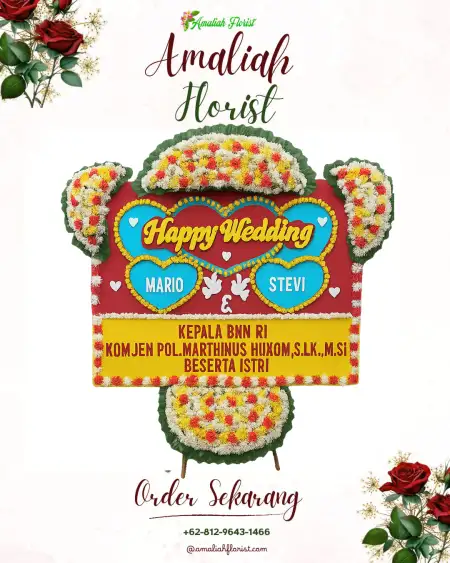 Papan Bunga Pernikahan Narukan